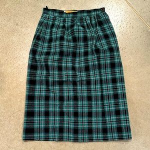 Pendleton Wool Blend Tartan Plaid Pencil Skirt